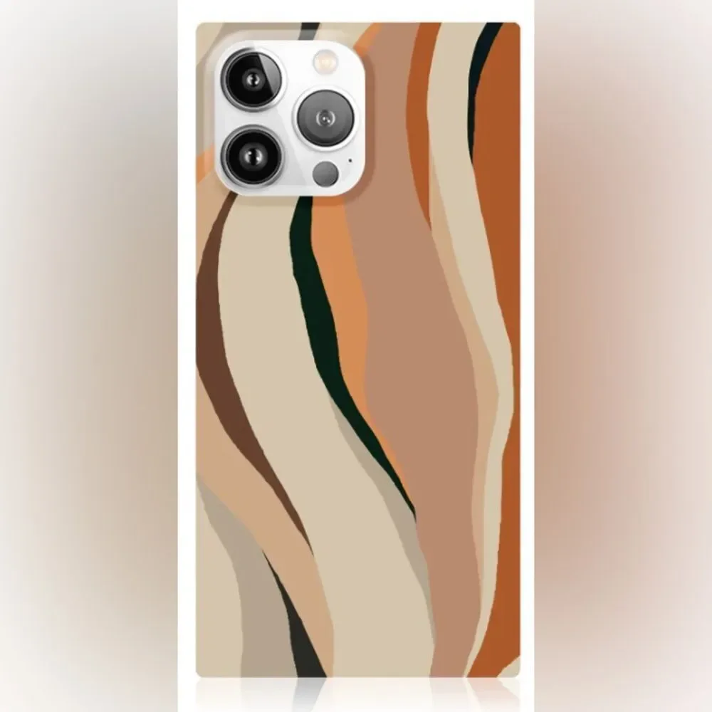 Flaunt Square Neutral Print iPhone Case, 15